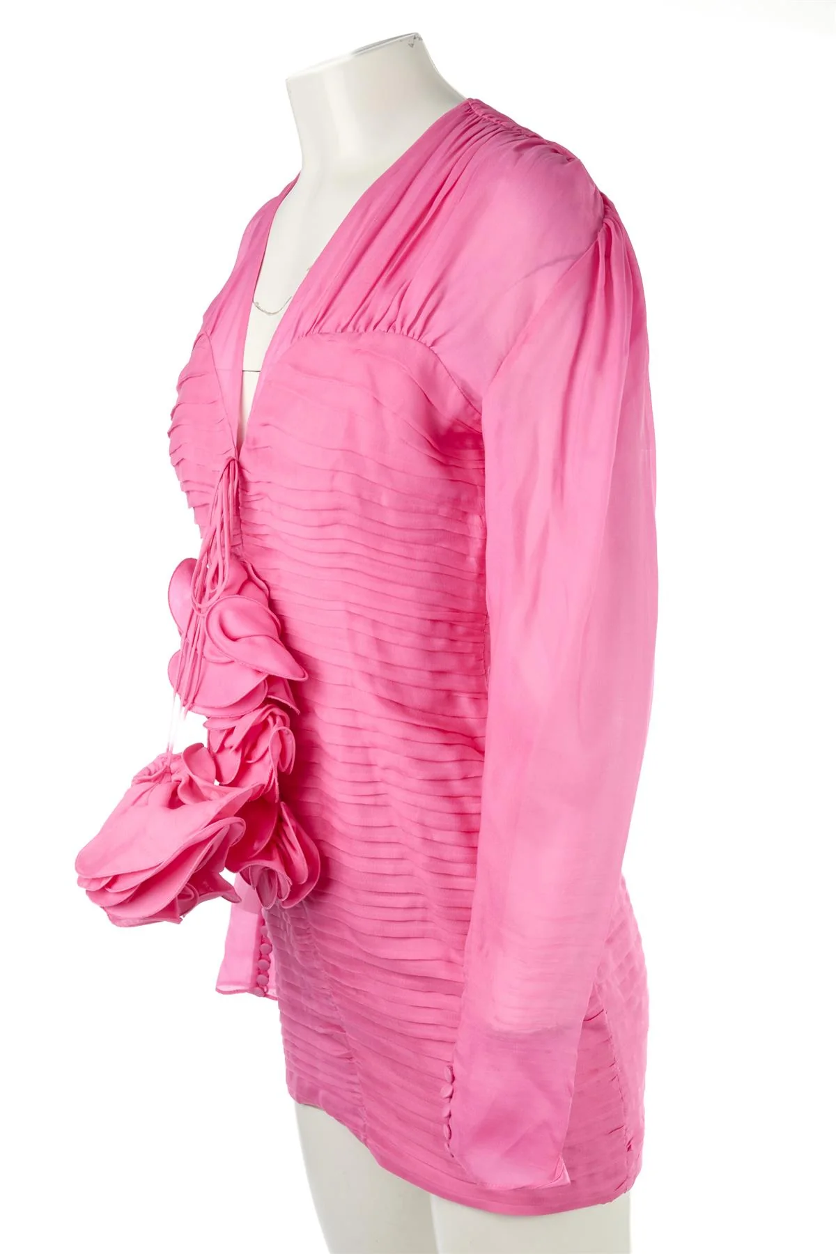 MAGDA BUTRYM PINK SILK MINI DRESS FR 36 UK 8 - Image 3