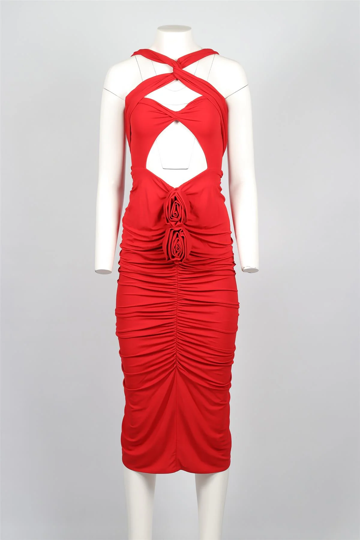MAGDA BUTRYM RED JERSEY MAXI DRESS UK 8 - Image 2