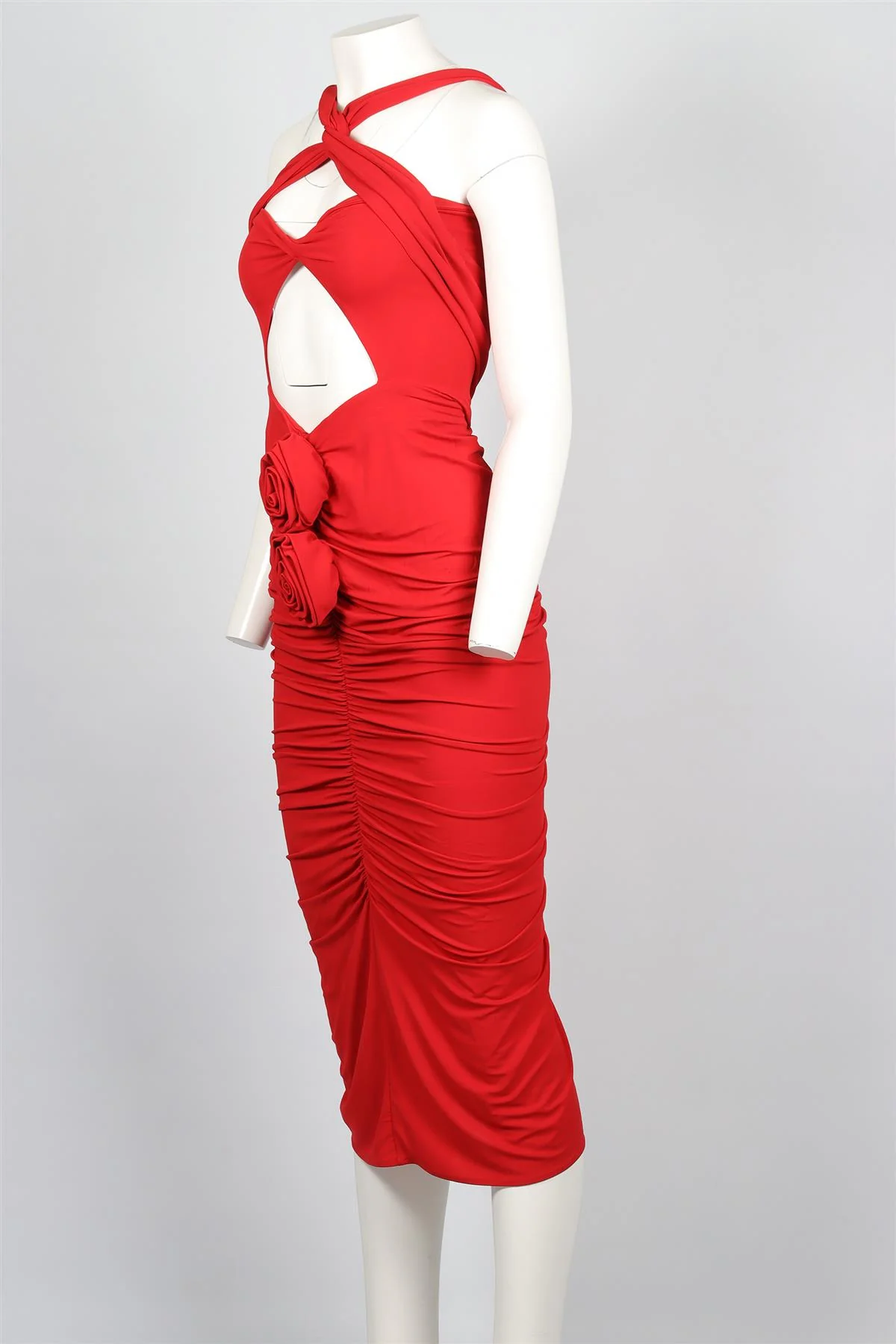 MAGDA BUTRYM RED JERSEY MAXI DRESS UK 8 - Image 3