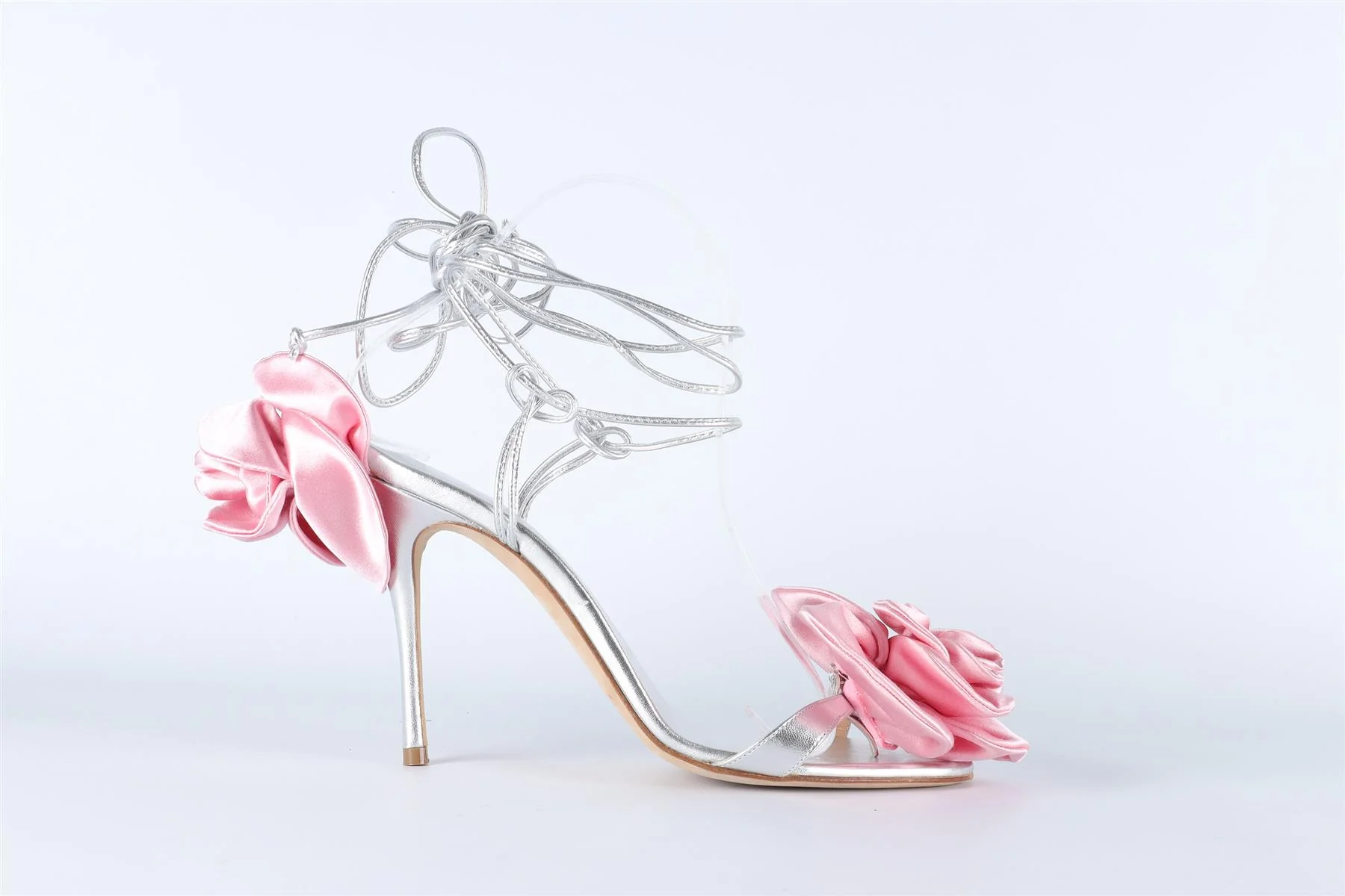 MAGDA BUTRYM SILVER LEATHER SANDALS EU 37.5 UK 4.5 US 7.5 - Image 2