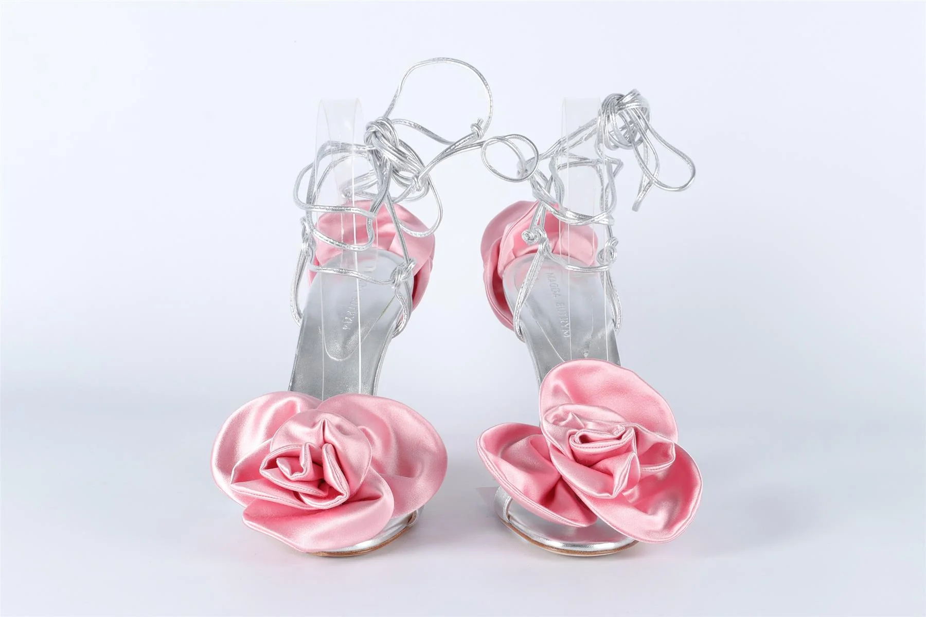 MAGDA BUTRYM SILVER LEATHER SANDALS EU 37.5 UK 4.5 US 7.5 - Image 3