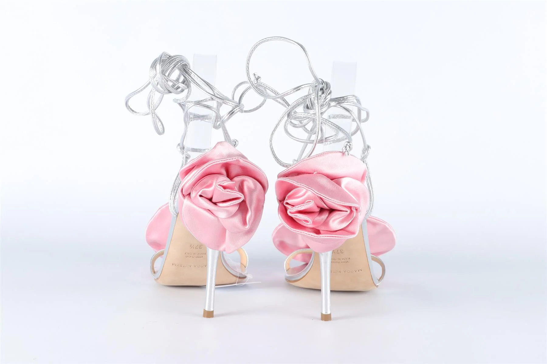 MAGDA BUTRYM SILVER LEATHER SANDALS EU 37.5 UK 4.5 US 7.5 - Image 5