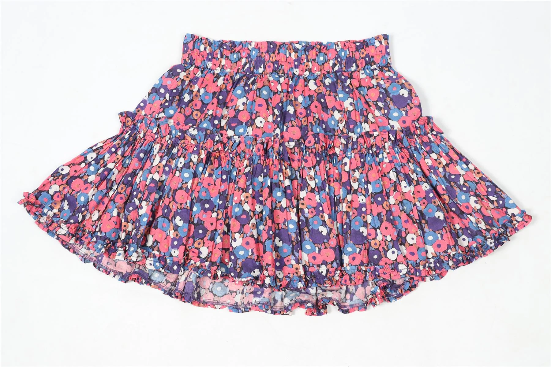 MAIA BERGMAN MULTICOLOURED COTTON MINI SKIRT SMALL - Image 2