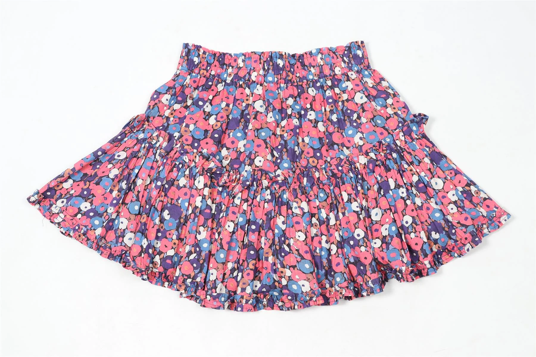 MAIA BERGMAN MULTICOLOURED COTTON MINI SKIRT SMALL - Image 4