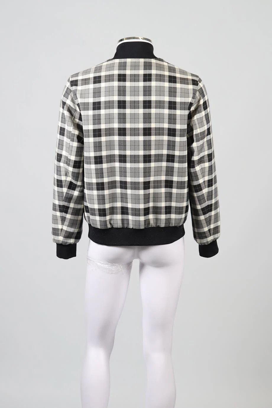 MAISON KITSUNE MEN'S REVERSIBLE WOOL BLEND BOMBER JACKET SMALL - Image 5