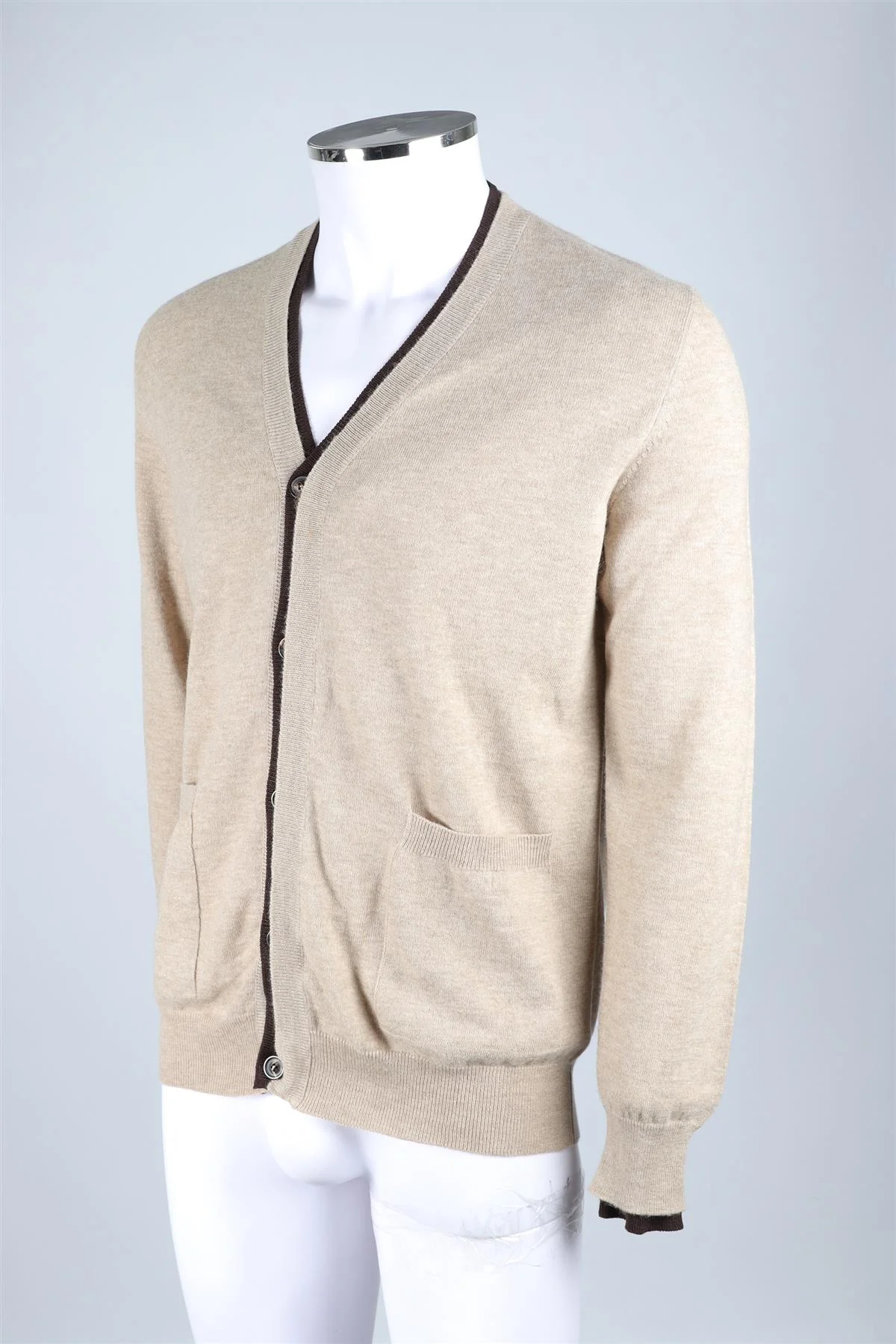 MAISON MARGIELA BEIGE MEN'S WOOL CARDIGAN SMALL - Image 3