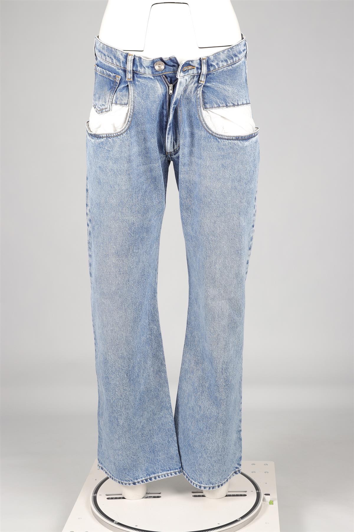 MAISON MARGIELA BLUE HIGH RISE STRAIGHT LEG JEANS IT 40 UK 8 - Image 2