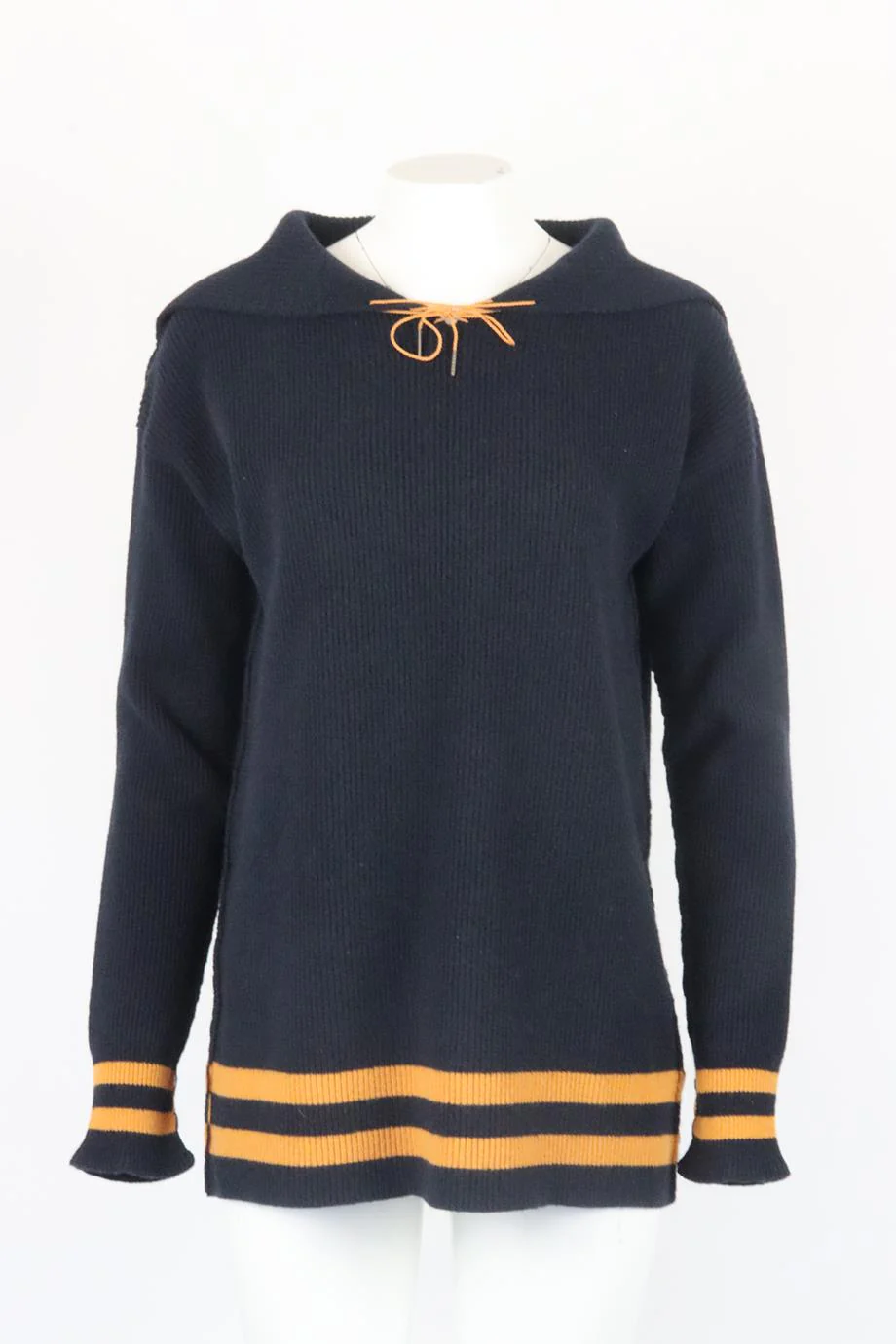 MAISON MARGIELA RIBBED KNIT WOOL SWEATER MEDIUM - Image 2