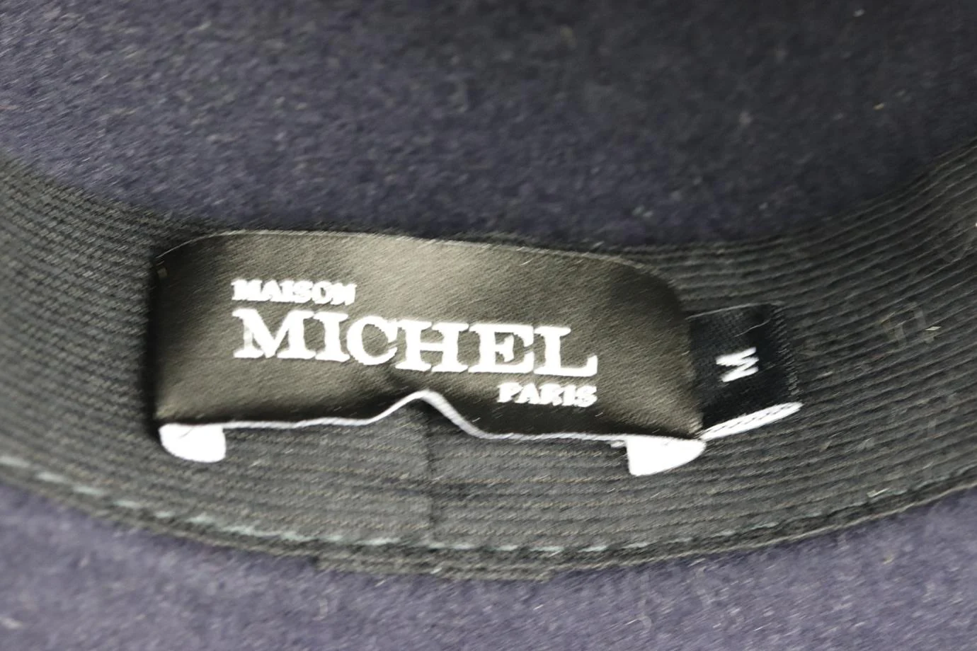 MAISON MICHEL GROSGRAIN TRIMMED WOOL FELT FEDORA MEDIUM - Image 5