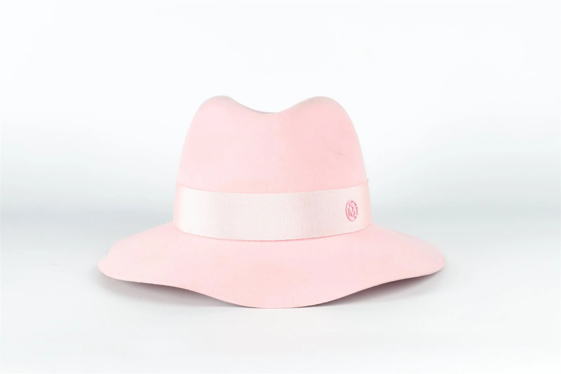 MAISON MICHEL PINK FELT FEDORA HAT LARGE - Image 2