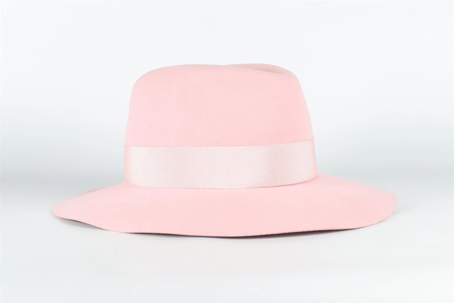 MAISON MICHEL PINK FELT FEDORA HAT LARGE - Image 3