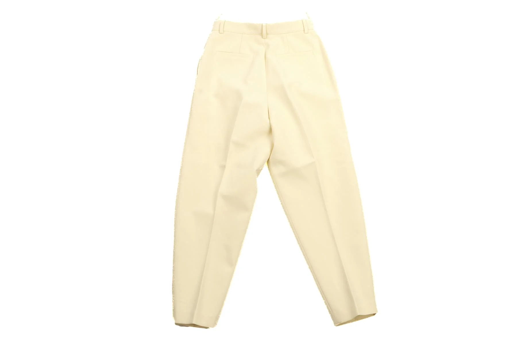 MAISON RABIH KAYROUZ CREAM COTTON STRAIGHT LEG PANTS IT 36 UK 4 - Image 4