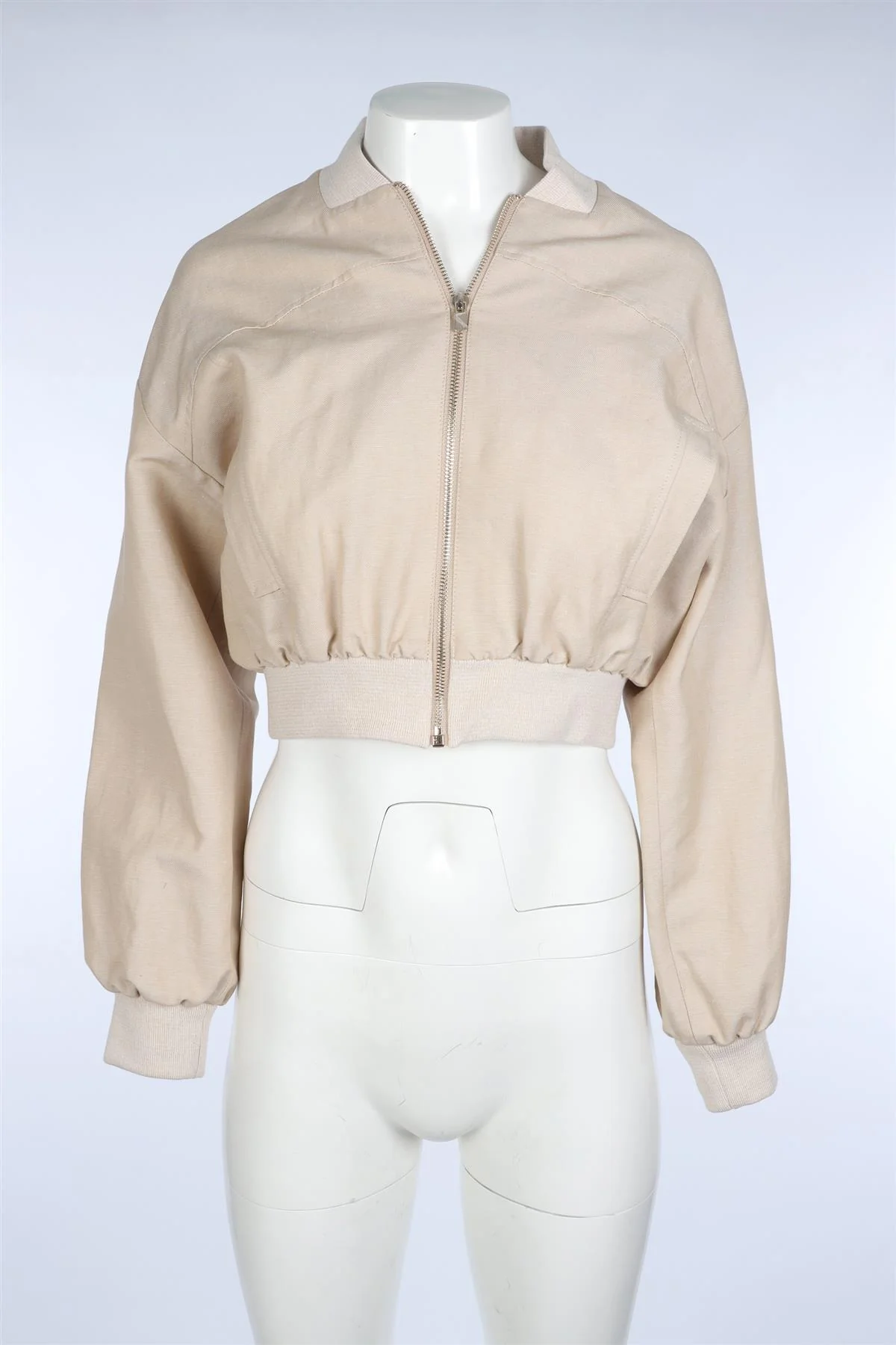 MAJE BEIGE COTTON JACKET FR 36 UK 8 - Image 2