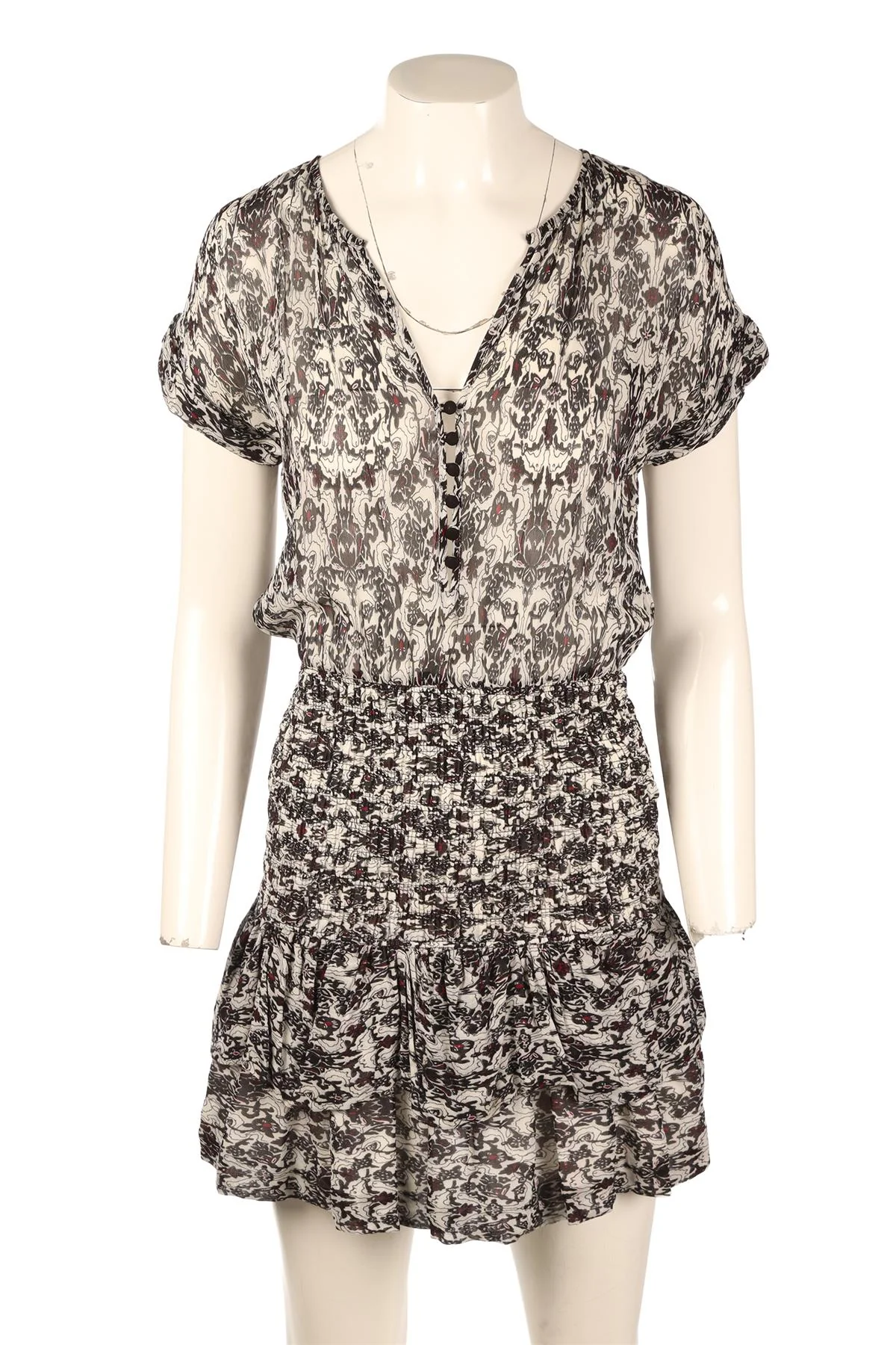 MAJE BLACK CREPE MINI DRESS FR 36 UK 8 - Image 2