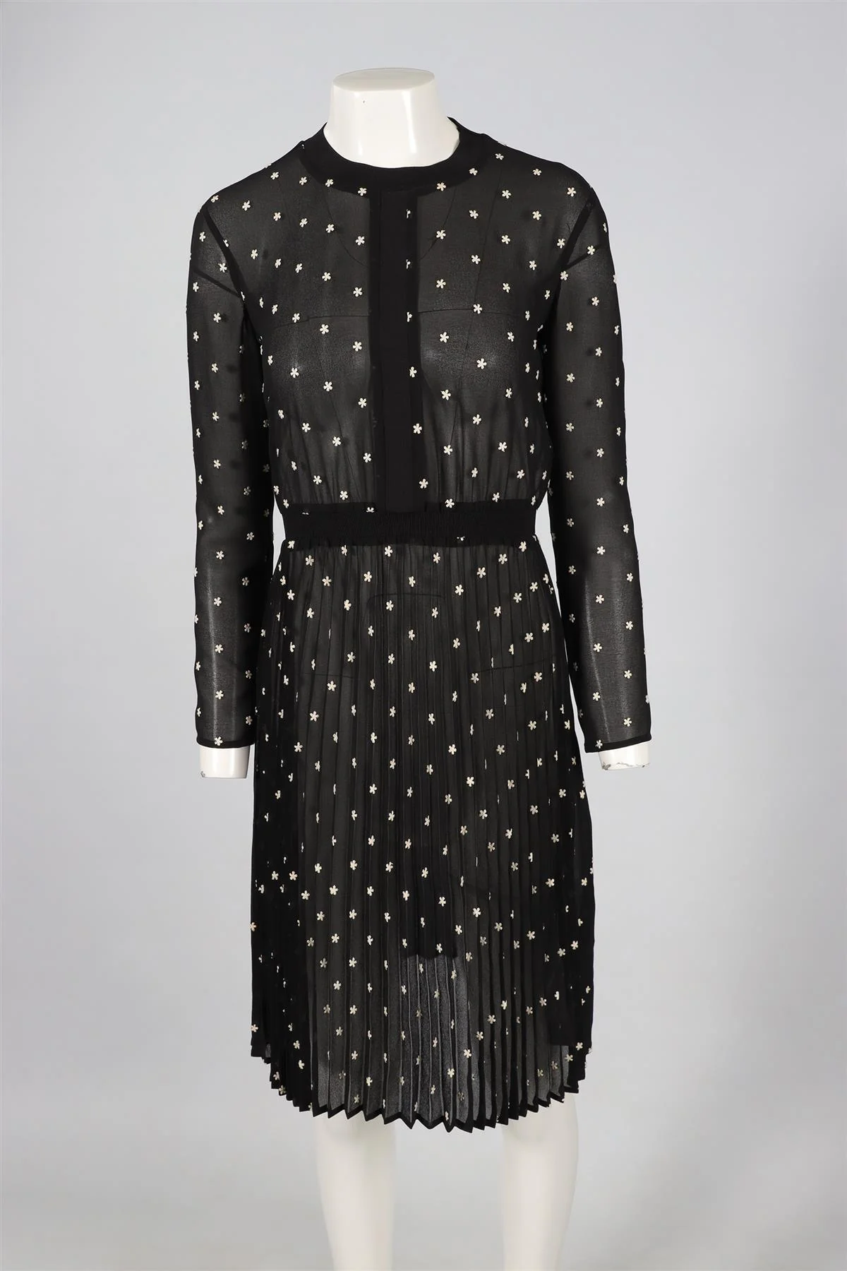 MAJE BLACK CREPE MINI DRESS UK 10 - Image 2