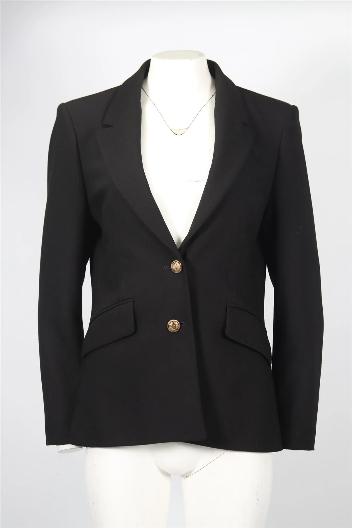MAJE BLACK WOVEN BLAZER FR 42 UK 14 - Image 2