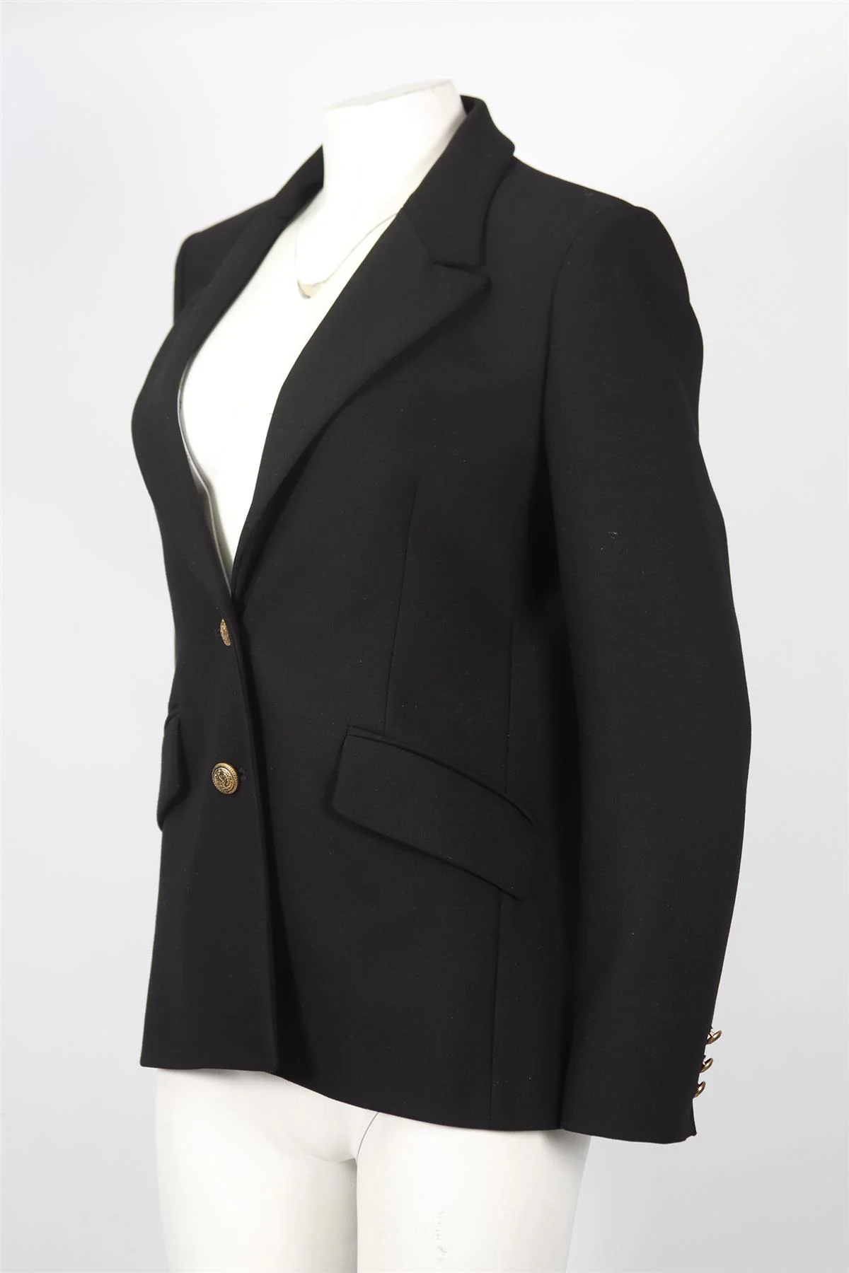 MAJE BLACK WOVEN BLAZER FR 42 UK 14 - Image 3