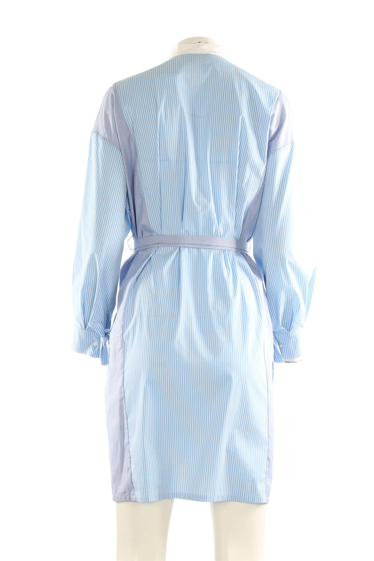 MAJE BLUE COTTON MINI DRESS 1 UK 8 - Image 4