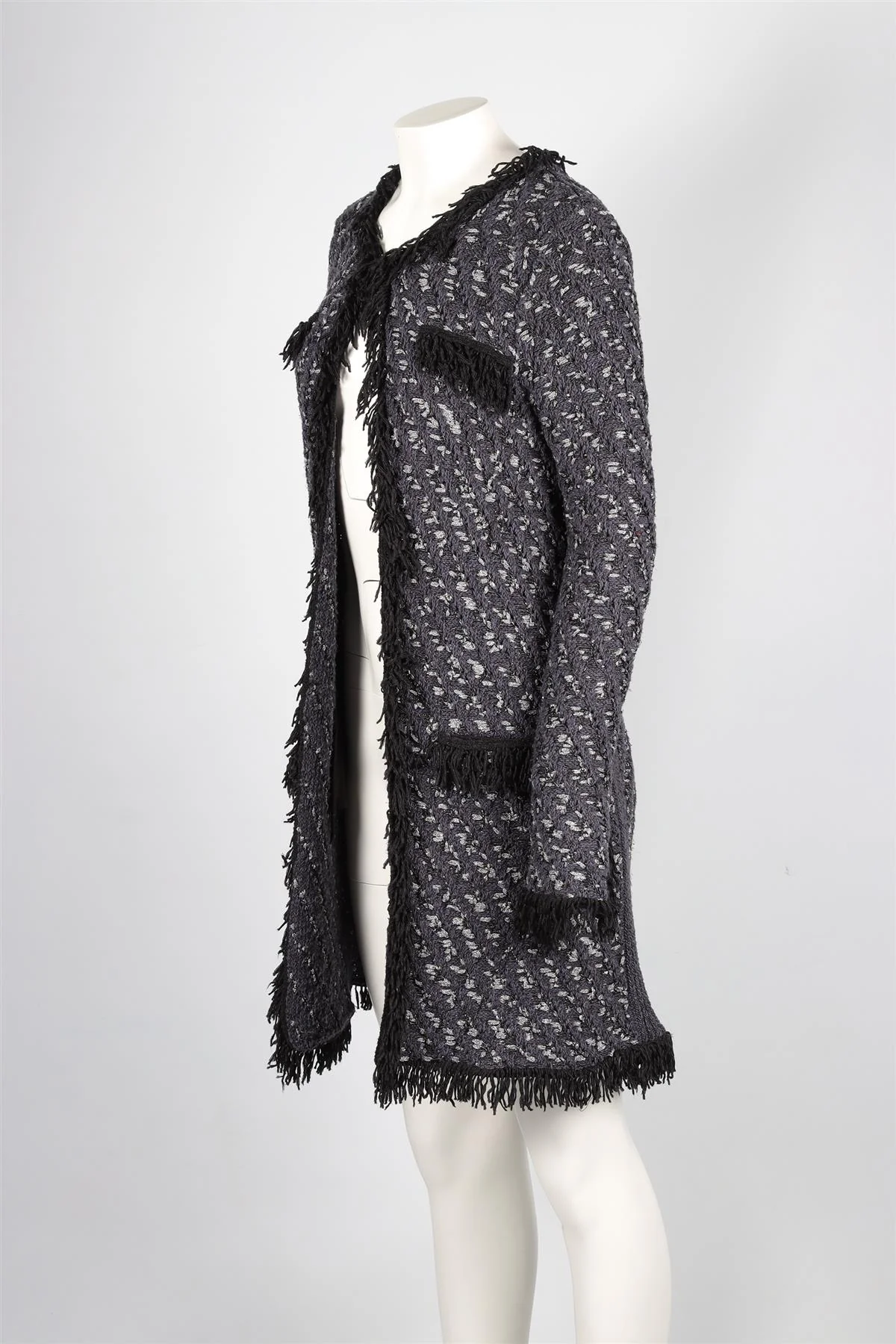 MAJE BLUE WOOL CARDIGAN LARGE - Image 3