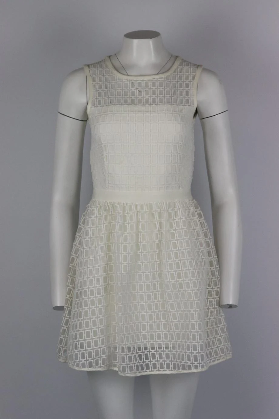 MAJE EMBROIDERED ORGANZA AND JERSEY MINI DRESS UK 8 - Image 2
