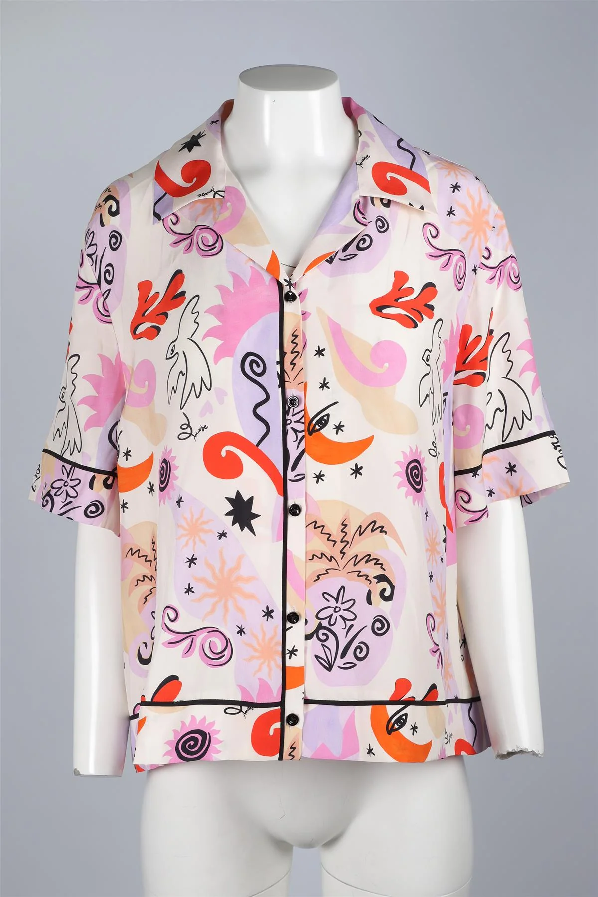 MAJE MULTI SILK SHIRT UK 12 - Image 2