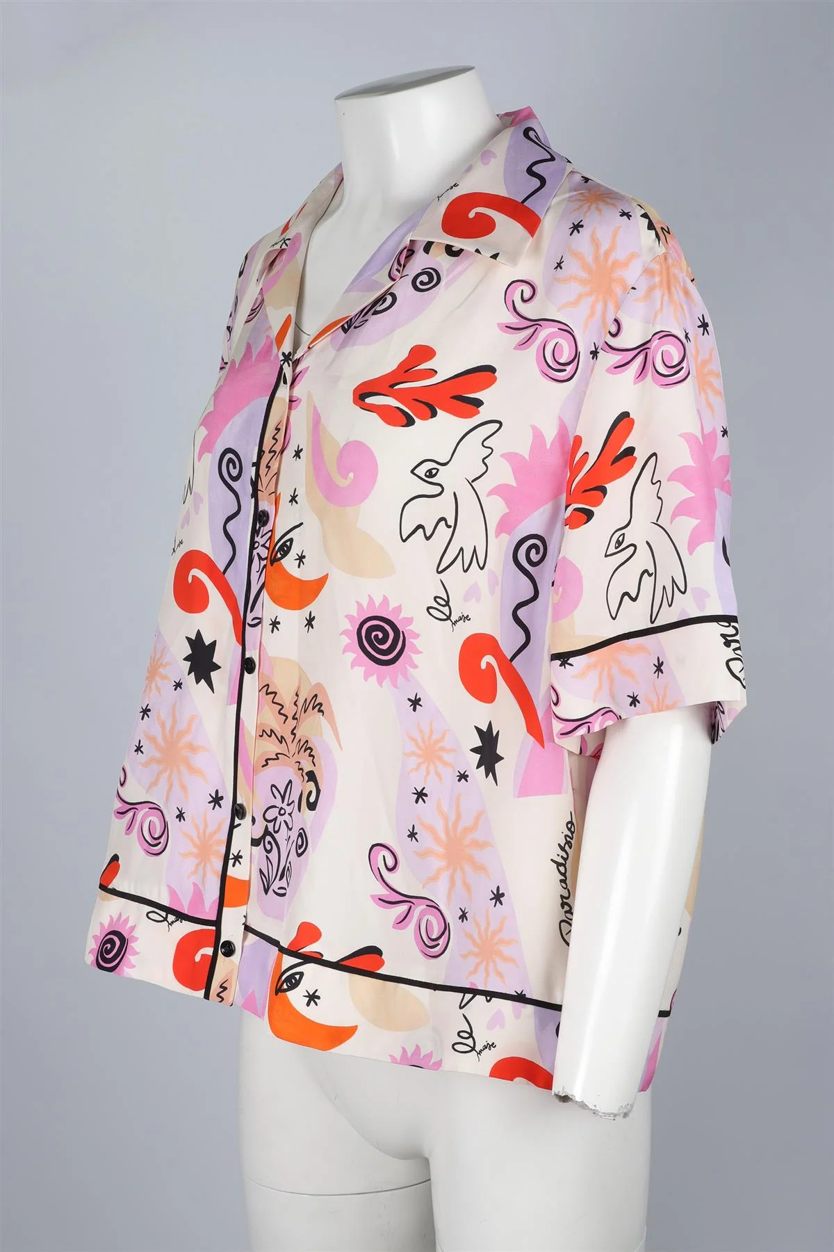 MAJE MULTI SILK SHIRT UK 12 - Image 3