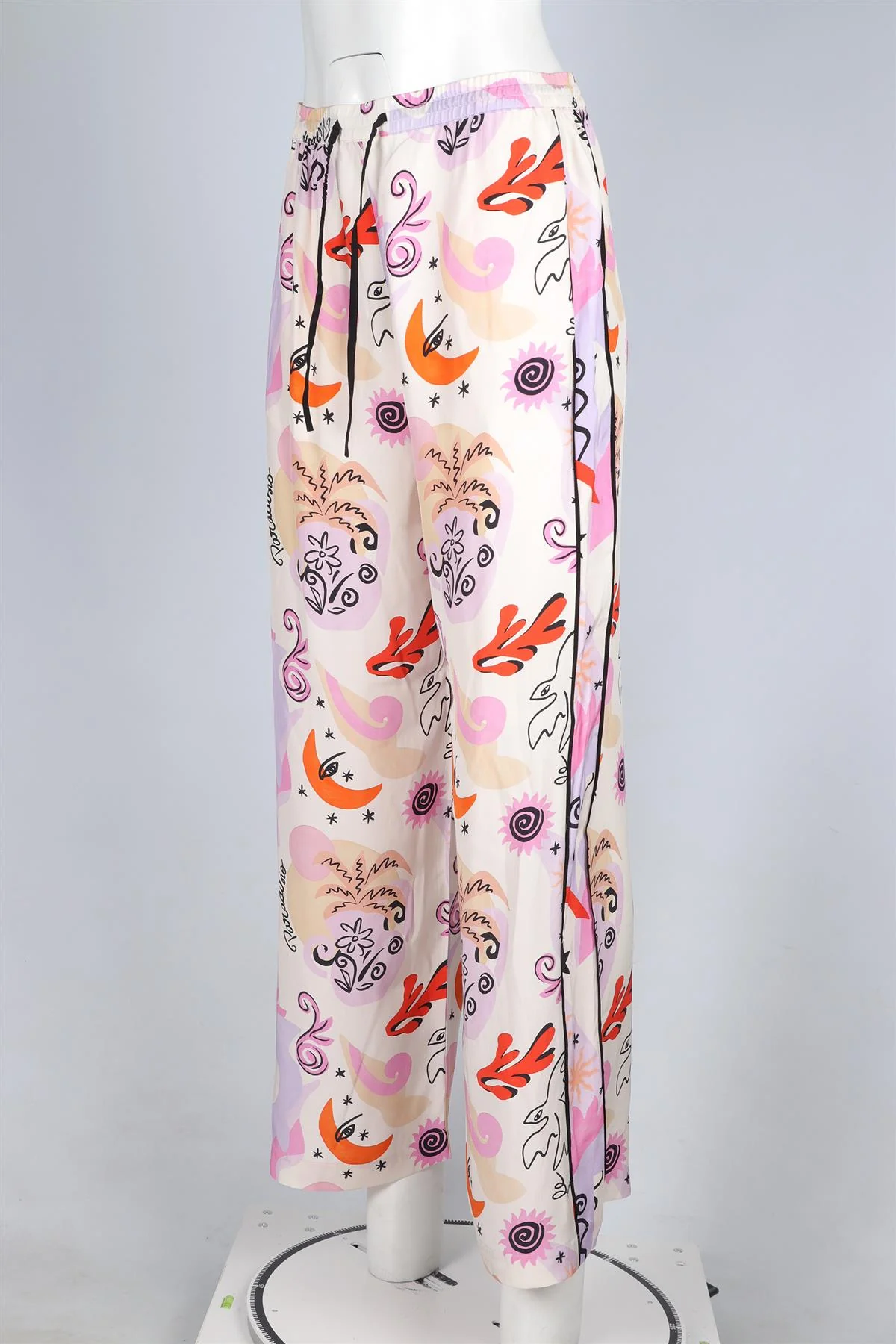 MAJE MULTI SILK STRAIGHT LEG PANTS MEDIUM - Image 3