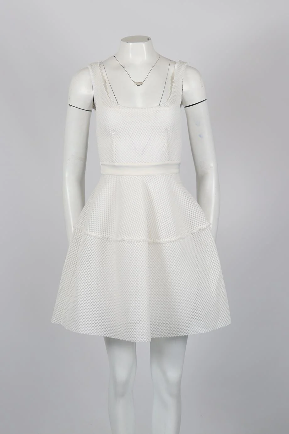 MAJE SATIN AND MESH MINI DRESS UK 8 - Image 2