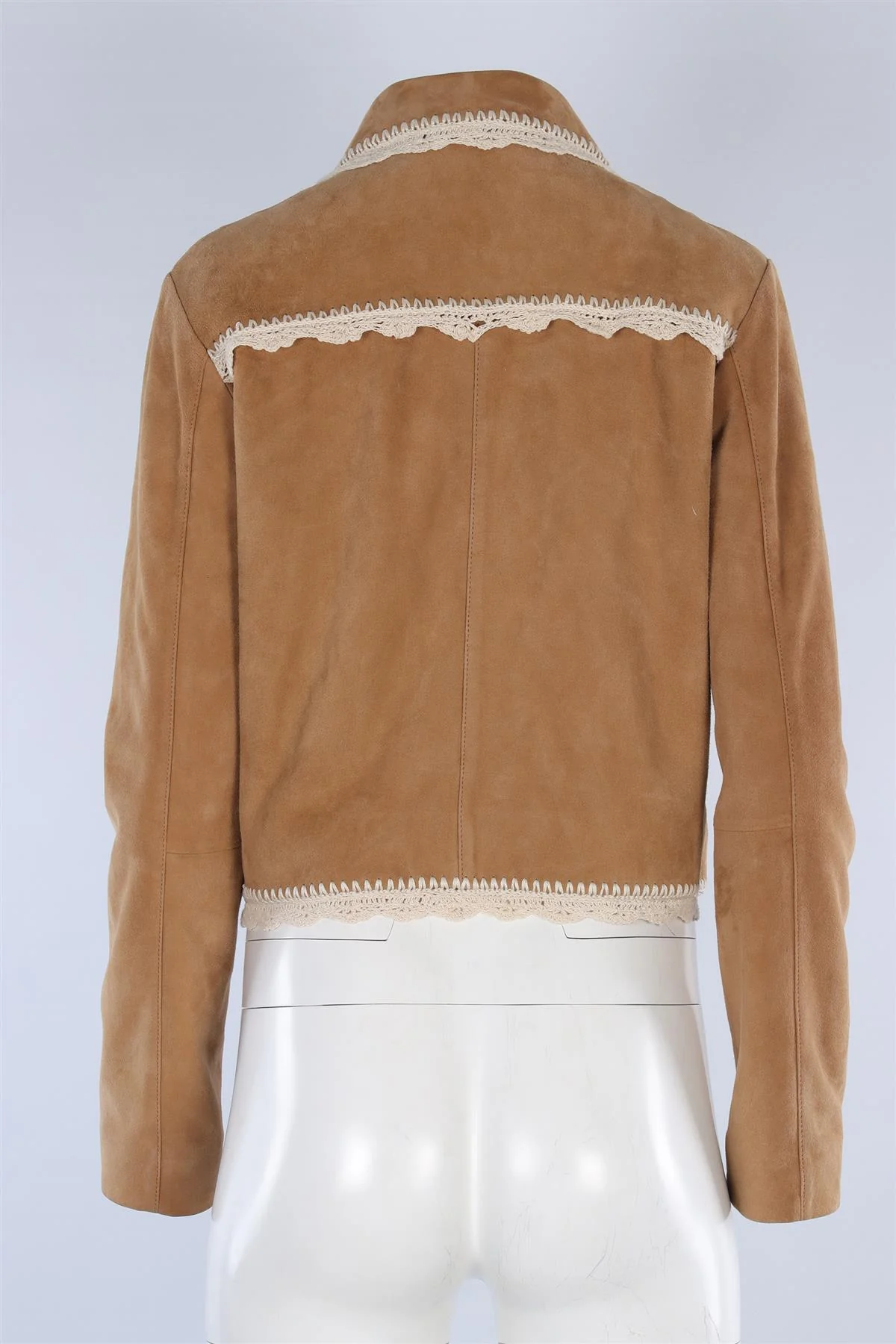 MAJE TAN SUEDE JACKET FR 40 UK 12 - Image 4