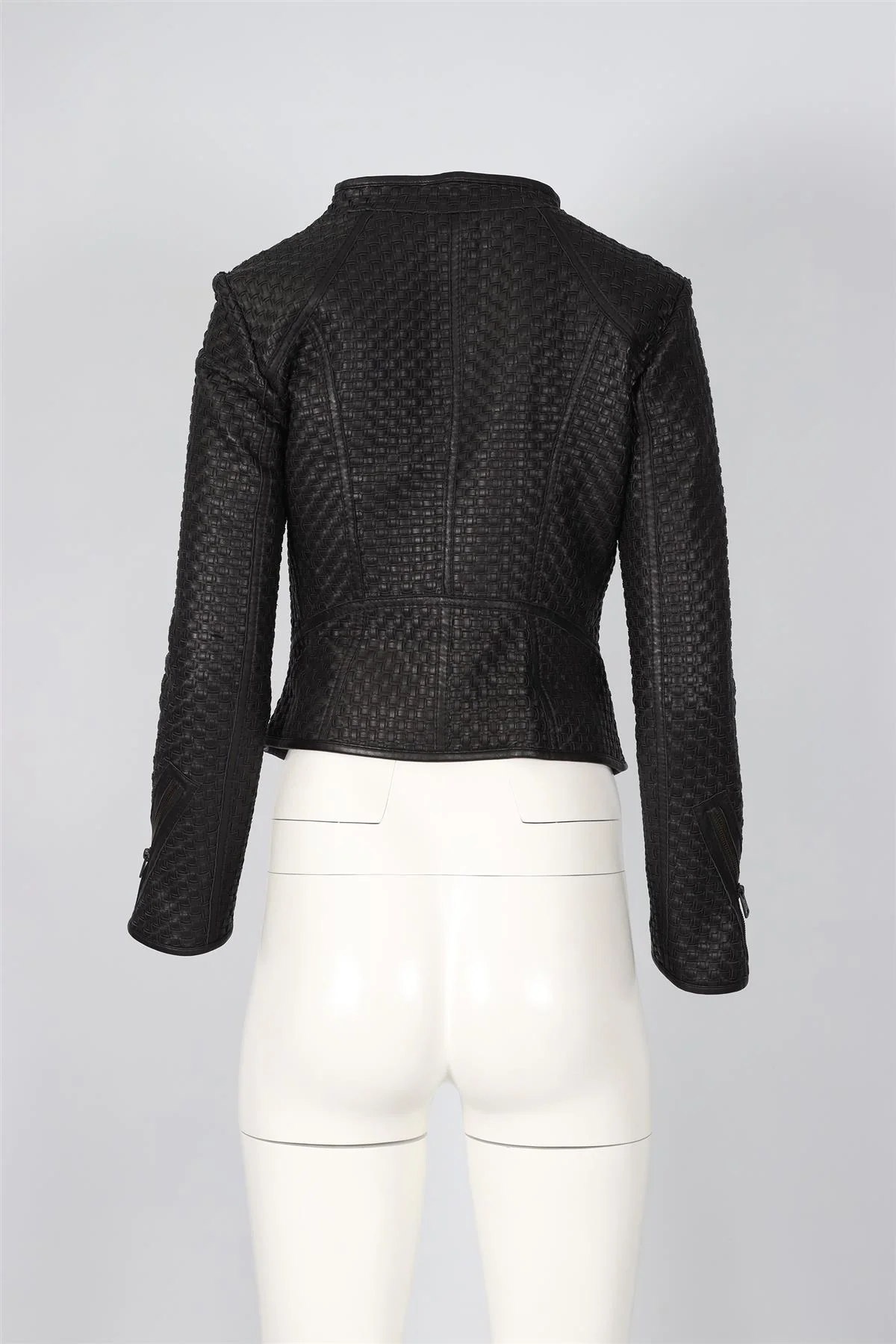 MALIKA RAJANI BLACK LEATHER JACKET SMALL - Image 4