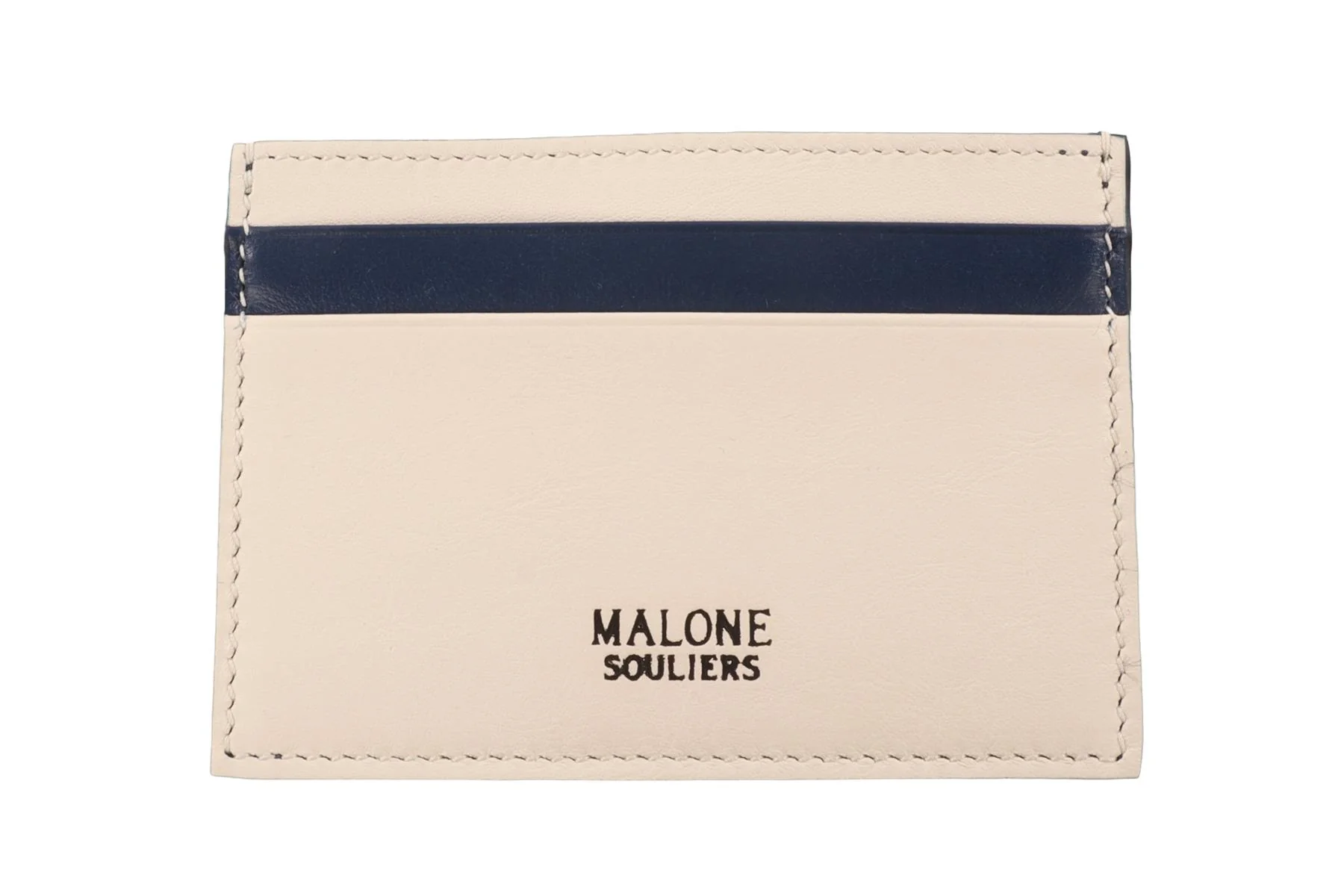 MALONE SOULIERS BLUE LEATHER CARD HOLDER - Image 2