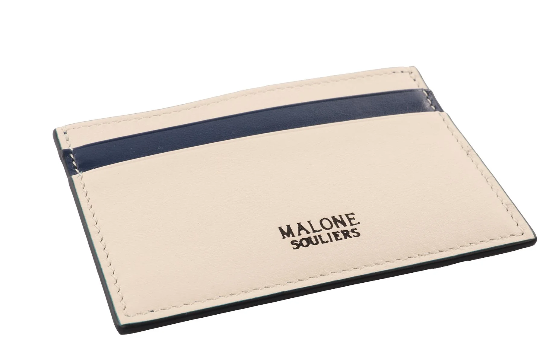 MALONE SOULIERS BLUE LEATHER CARD HOLDER - Image 3