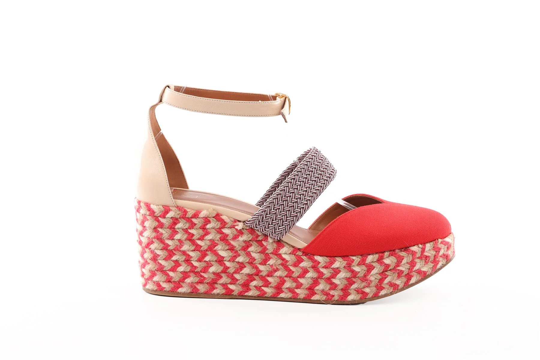 MALONE SOULIERS RED CANVAS WEDGES EU 40 UK 7 US 10 - Image 2
