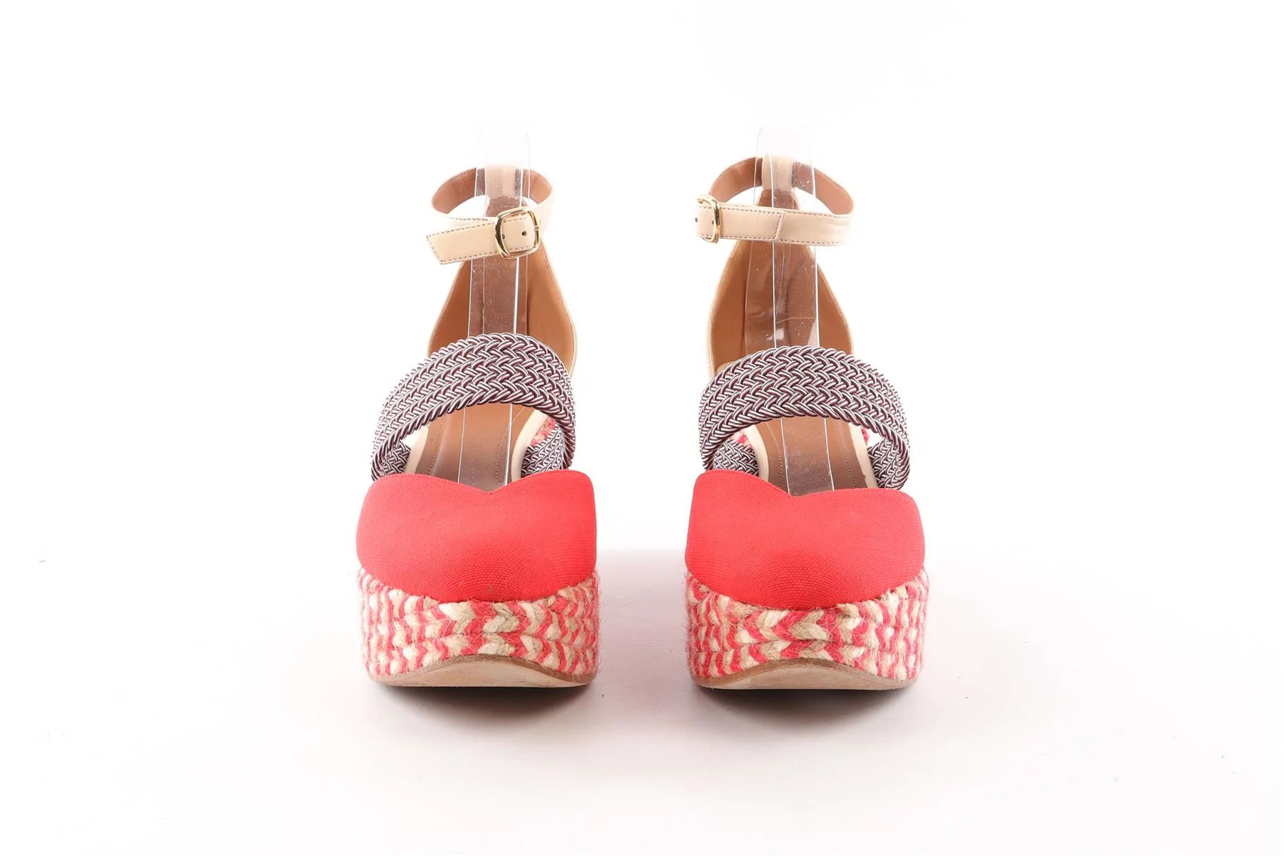 MALONE SOULIERS RED CANVAS WEDGES EU 40 UK 7 US 10 - Image 3