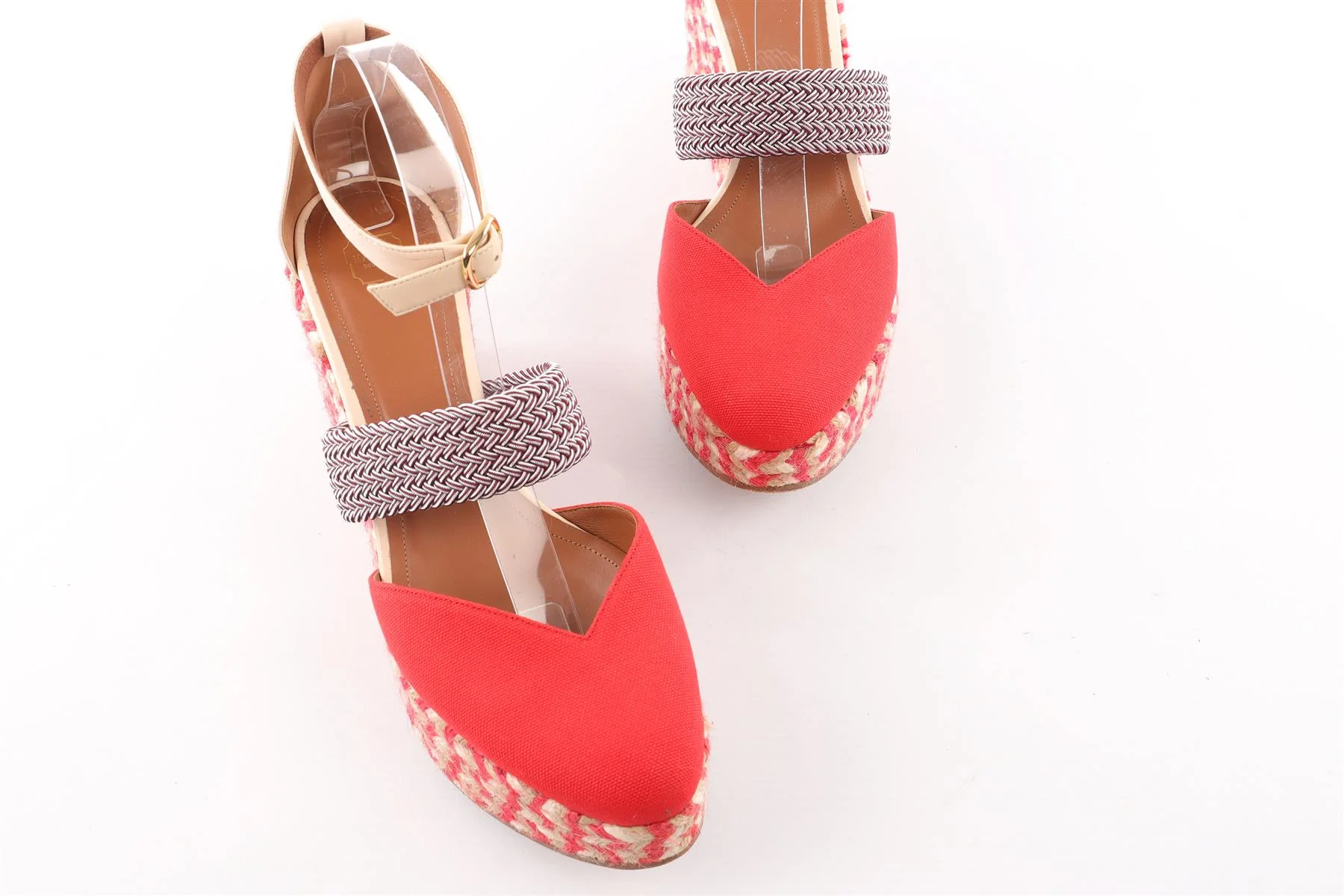 MALONE SOULIERS RED CANVAS WEDGES EU 40 UK 7 US 10 - Image 4
