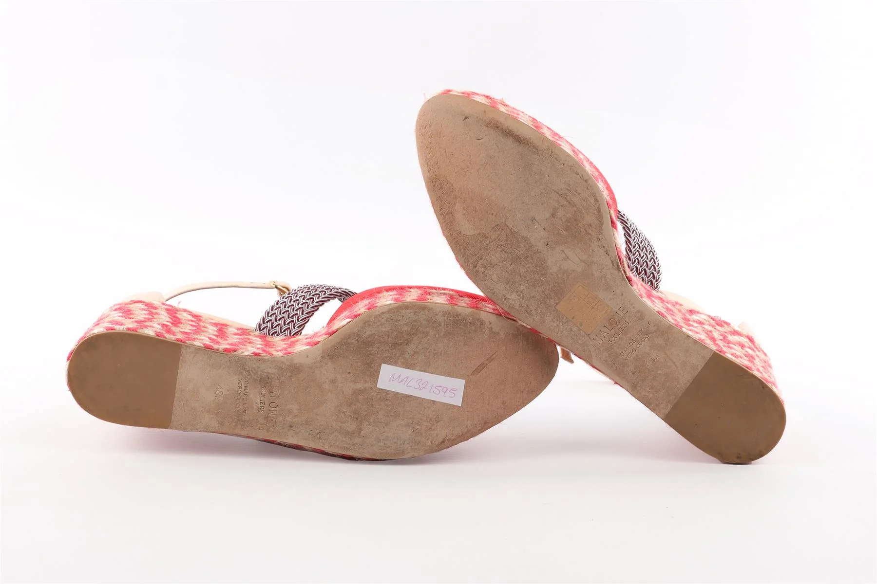 MALONE SOULIERS RED CANVAS WEDGES EU 40 UK 7 US 10 - Image 6
