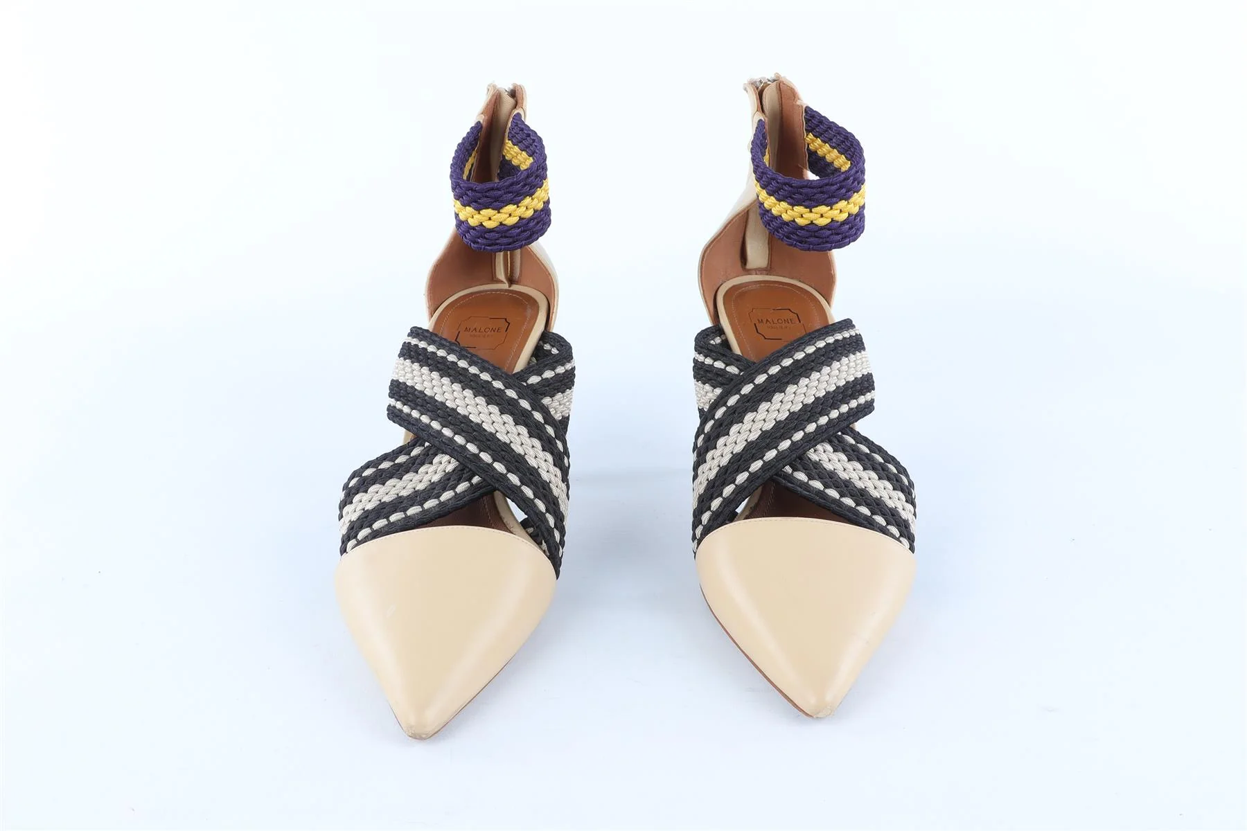 MALONE SOULIERS + ROKSANDA BEIGE LEATHER PUMPS EU 38.5 UK 5.5 US 8.5 - Image 3