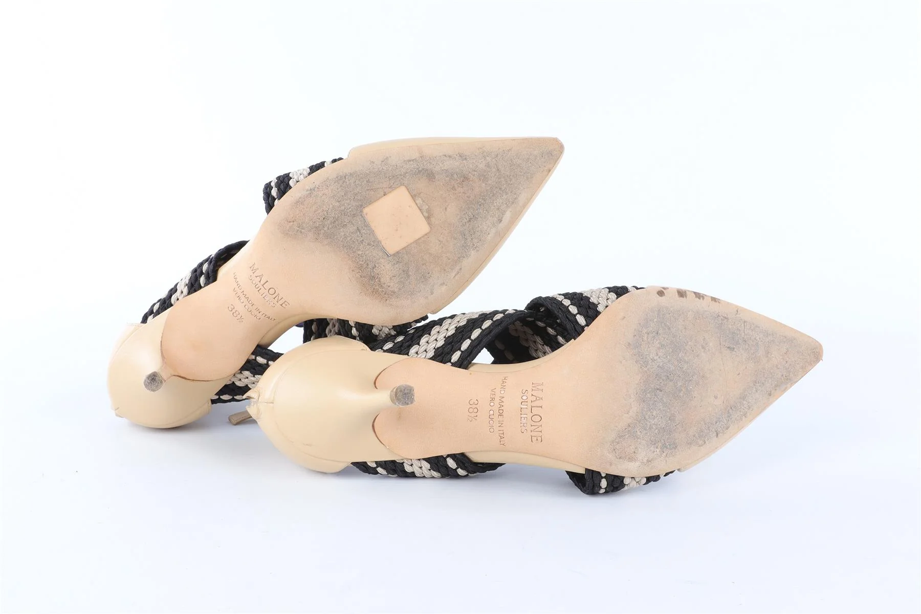 MALONE SOULIERS + ROKSANDA BEIGE LEATHER PUMPS EU 38.5 UK 5.5 US 8.5 - Image 6