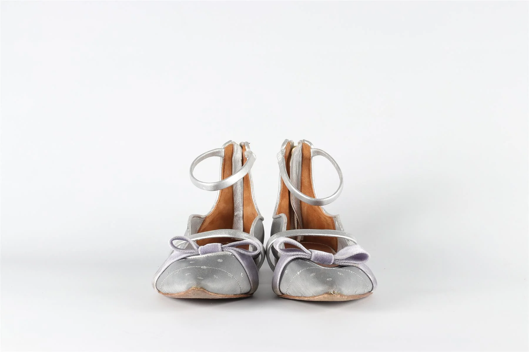 MALONE SOULIERS + ROY LUWOLT SILVER MESH BALLET FLATS EU 38 UK5 US 8 - Image 3