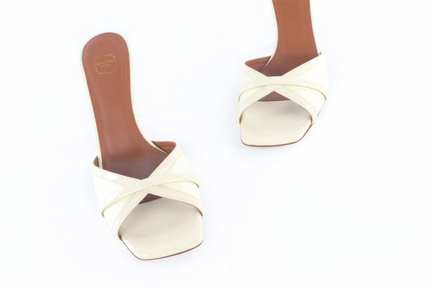 MALONE SOULIERS YELLOW LEATHER MULES EU 38.5 UK 5.5 US 8.5 - Image 4