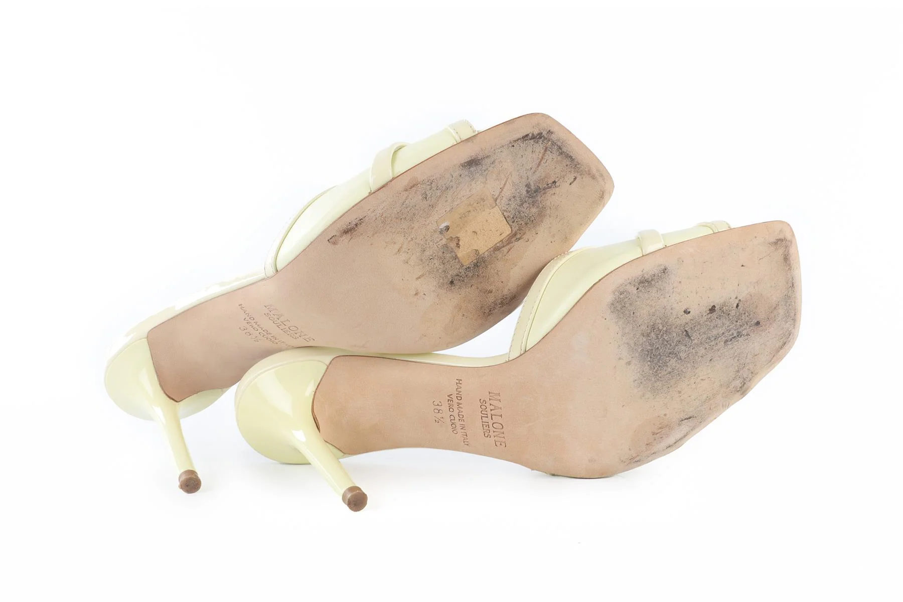 MALONE SOULIERS YELLOW LEATHER MULES EU 38.5 UK 5.5 US 8.5 - Image 6