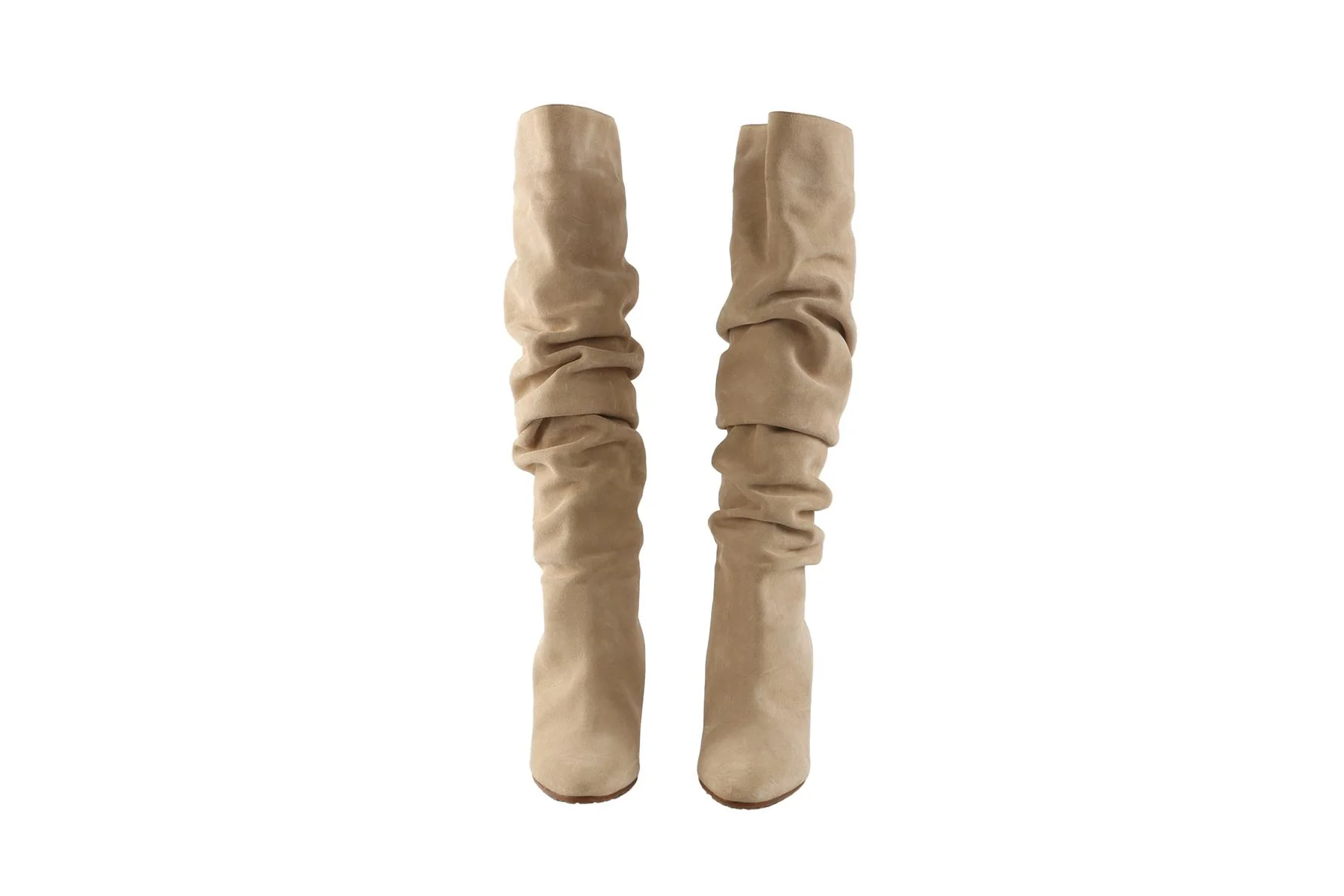 MANOLO BLAHNIK BEIGE SUEDE KNEE HIGH BOOTS  EU 38.5 UK 5.5 US 8.5 - Image 3