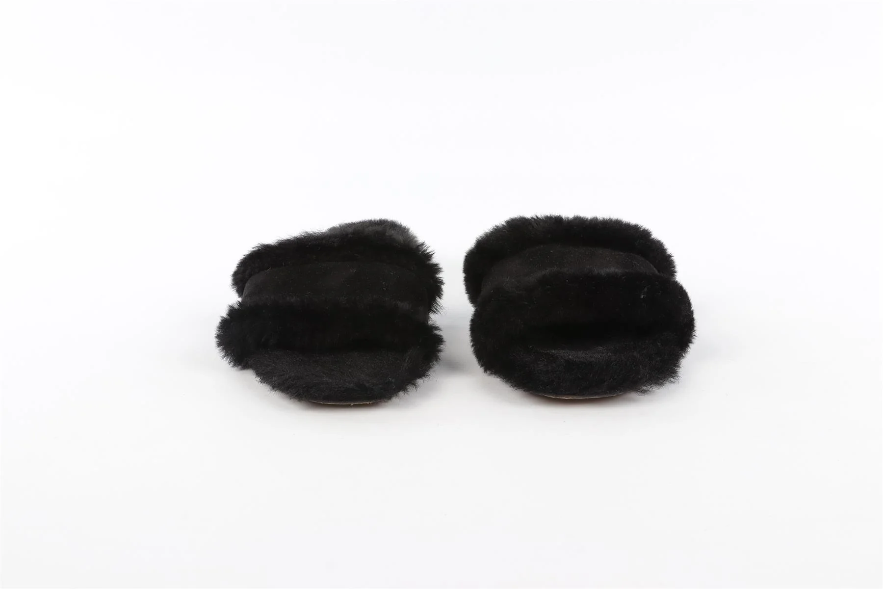 MANOLO BLAHNIK BLACK SHEARLING SLIDES EU 38 UK 5 US 8 - Image 3