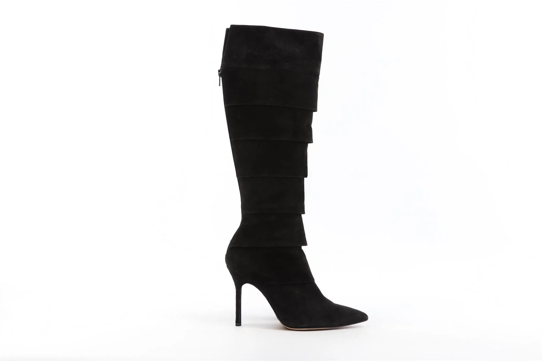 MANOLO BLAHNIK BLACK SUEDE KNEE HIGH BOOTS EU 38 UK 5 US 8 - Image 3
