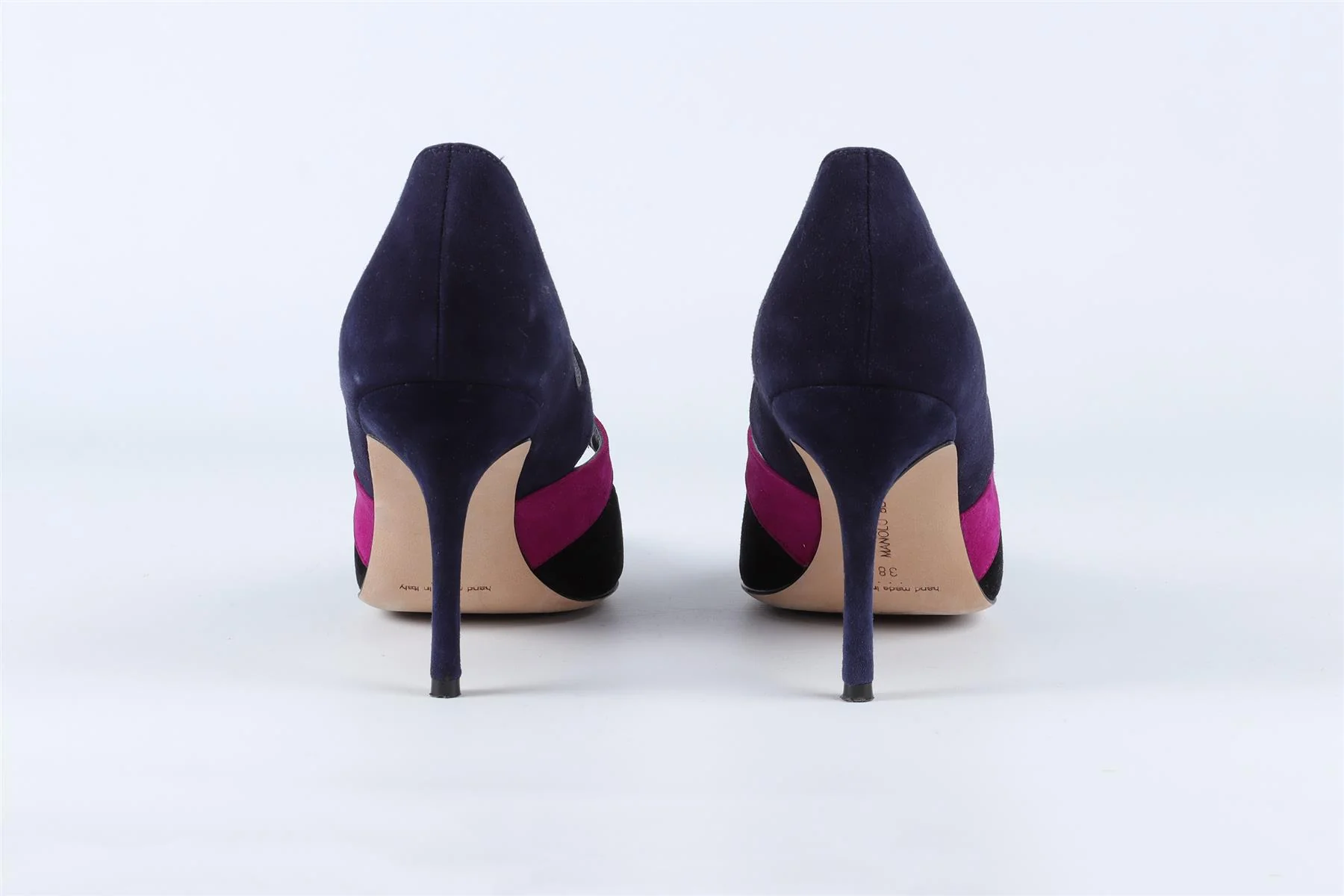 MANOLO BLAHNIK BLACK SUEDE PUMPS EU 38 UK 5 US 8 - Image 5
