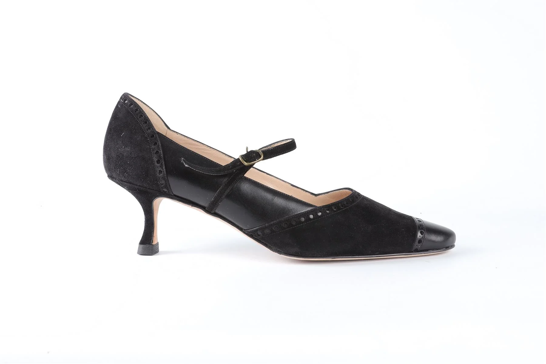 MANOLO BLAHNIK BLACK SUEDE PUMPS EU 38 UK 5 US 8 - Image 2