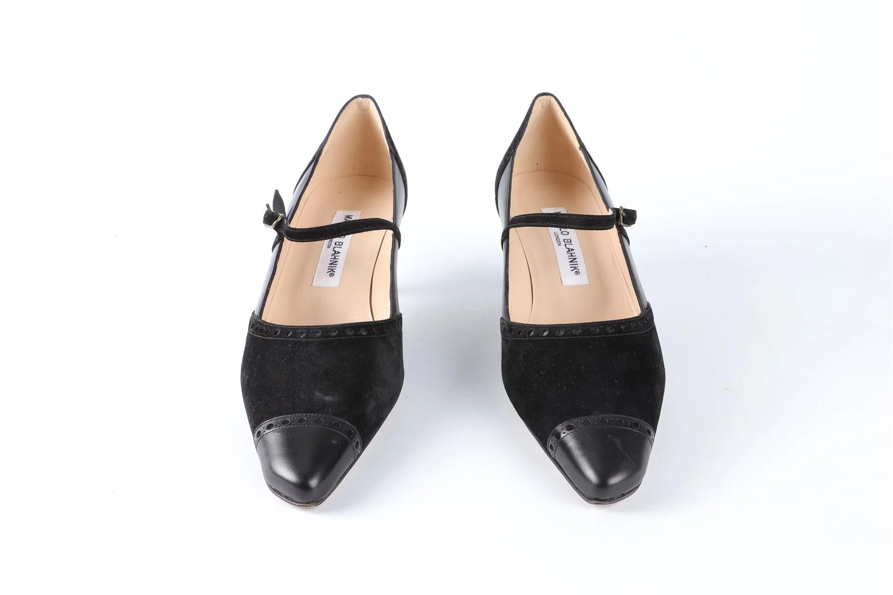 MANOLO BLAHNIK BLACK SUEDE PUMPS EU 38 UK 5 US 8 - Image 3