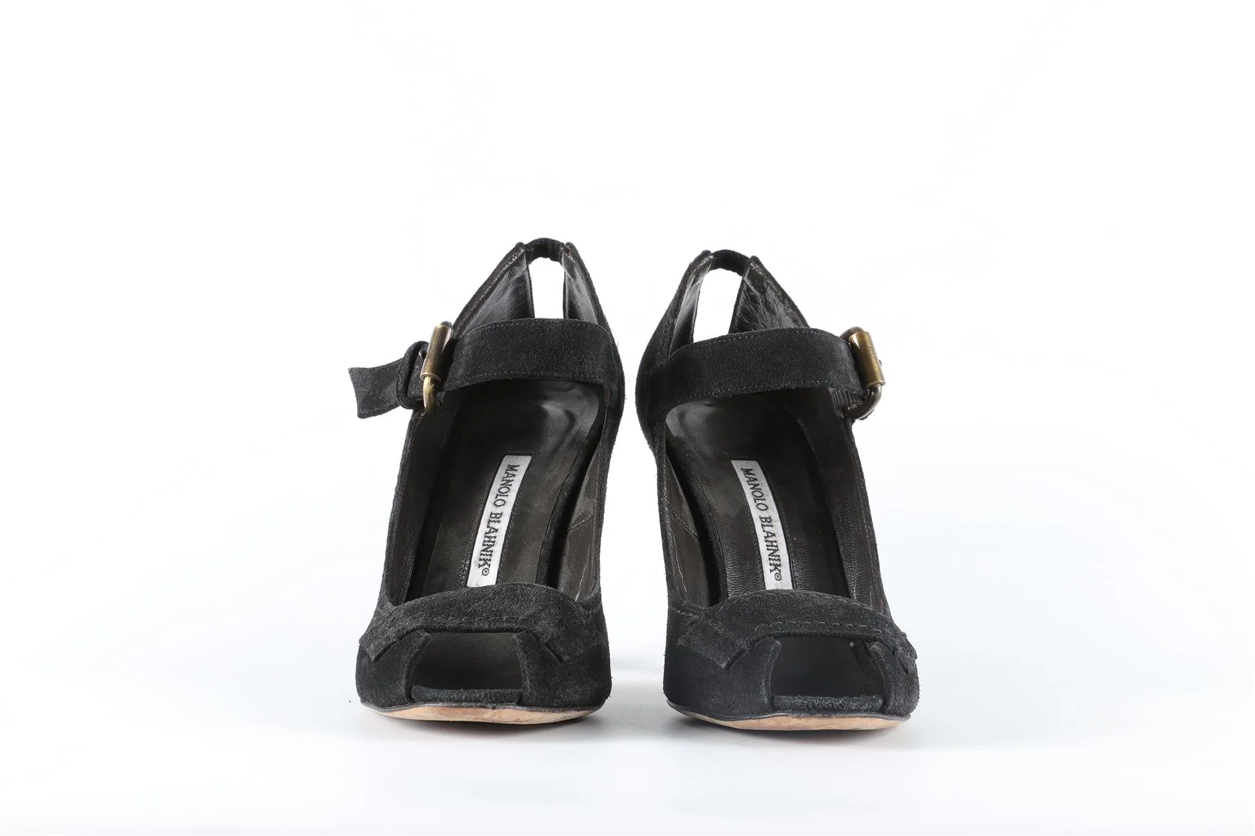 MANOLO BLAHNIK BLACK SUEDE PUMPS EU 39.5 UK 6.5 US 9.5 - Image 3