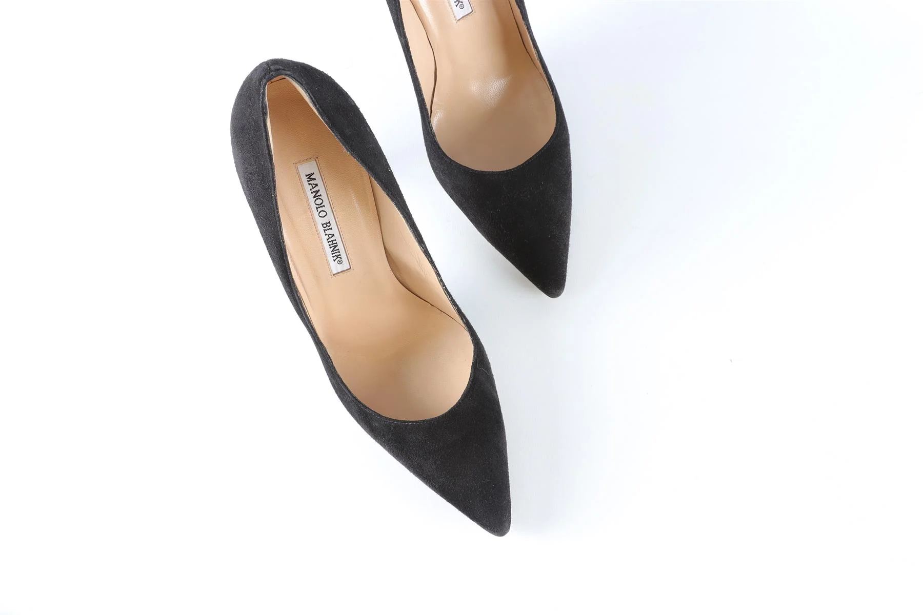 MANOLO BLAHNIK BLACK SUEDE PUMPS EU 39 UK 6 US 9 - Image 11