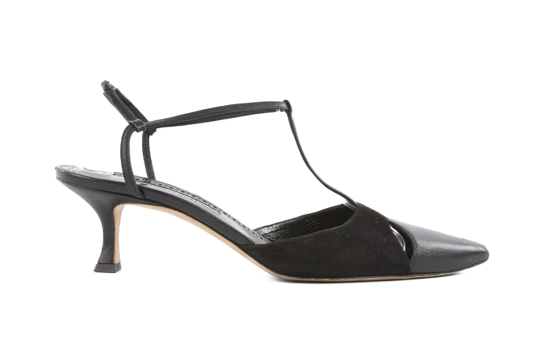 MANOLO BLAHNIK BLACK SUEDE PUMPS EU 40 UK 7 US 10 - Image 2